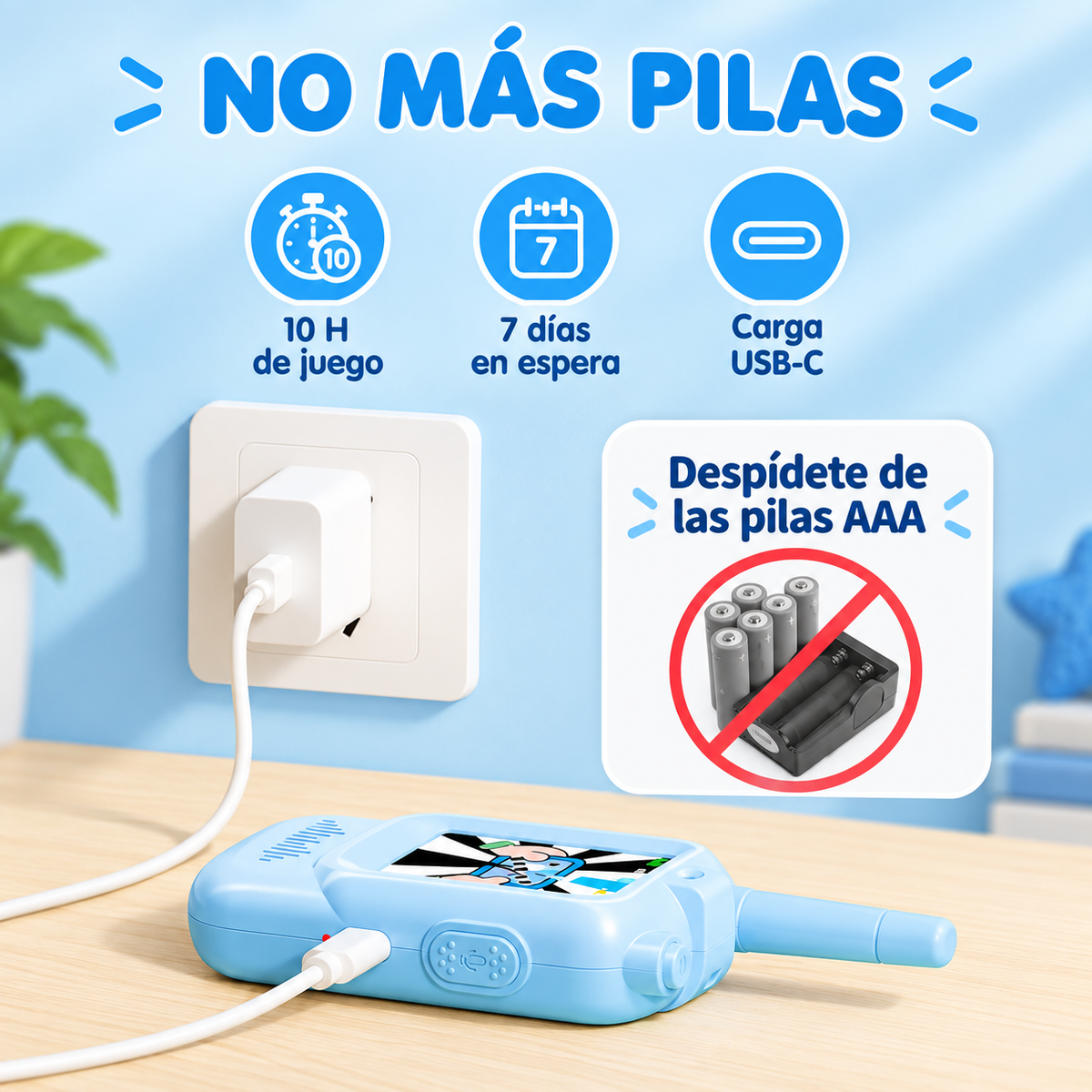 Video Walkie Talkie Kids™ – Pack x2 con Cámara HD
