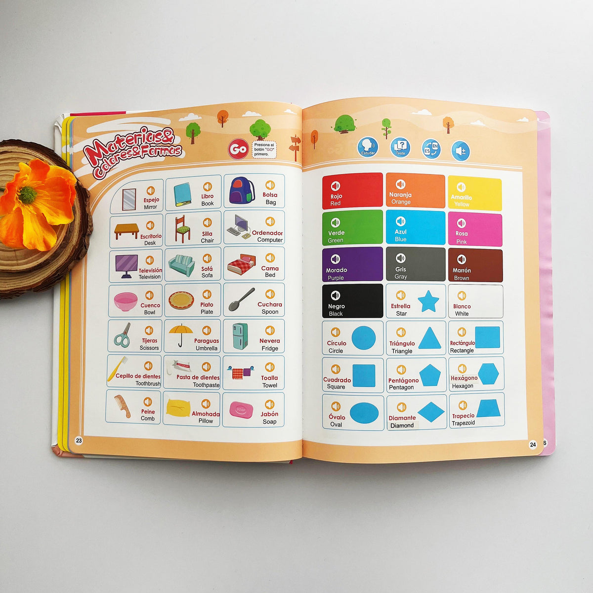 📘 PEQUEBILINGÜE™ – mi primer libro sonoro bilingüe para aprender español e inglés