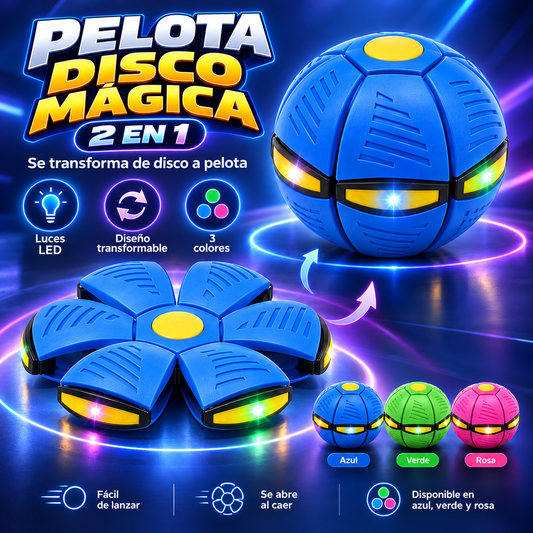 Pelota Disco Mágica™ 2 en 1 ⚡Se Transforma al Lanzarla con Luces LED