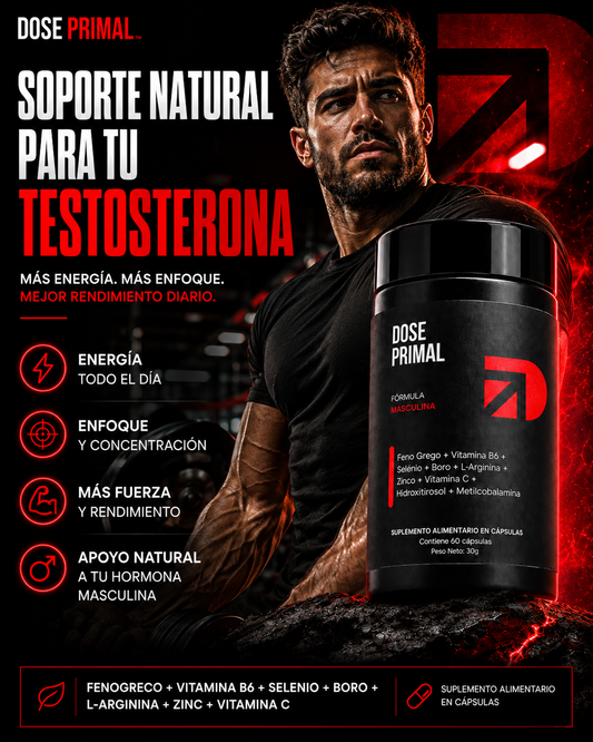 🔥 DOSE PRIMAL™ | Fórmula Masculina para Energía, Enfoque y Rendimiento