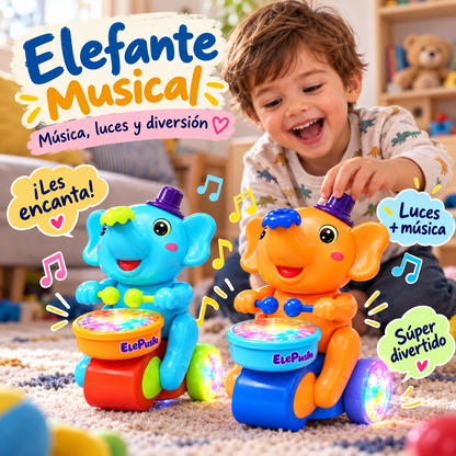 2 por S/ 99 solo por hoy | Elefante Músico Juguete Interactivo con Luces, Sonidos y Pelota Flotante