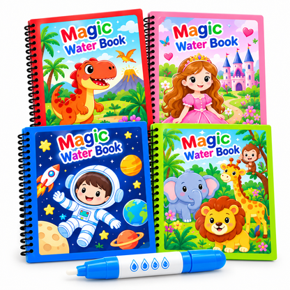 AquaMagic - Set de 4 Libros Mágicos para Pintar con Agua