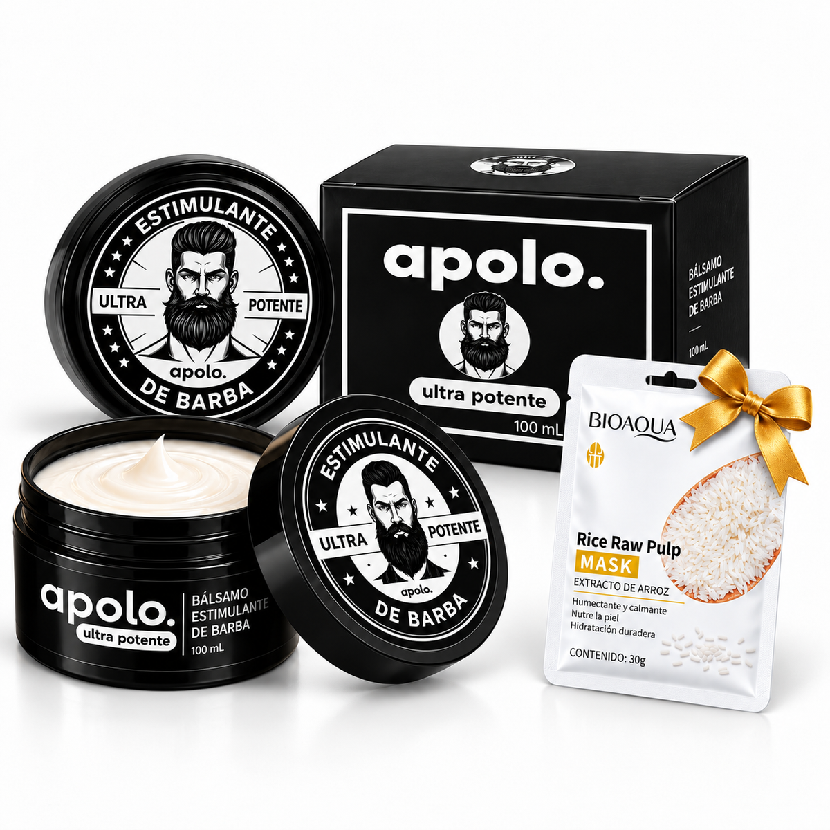 Apolo Ultra Potente™ | Bálsamo Estimulante para una Barba Más Densa y Definida
