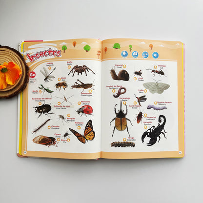 📘 PEQUEBILINGÜE™ – mi primer libro sonoro bilingüe para aprender español e inglés