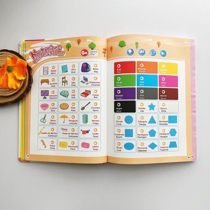 📘 PEQUEBILINGÜE™ – mi primer libro sonoro bilingüe para aprender español e inglés