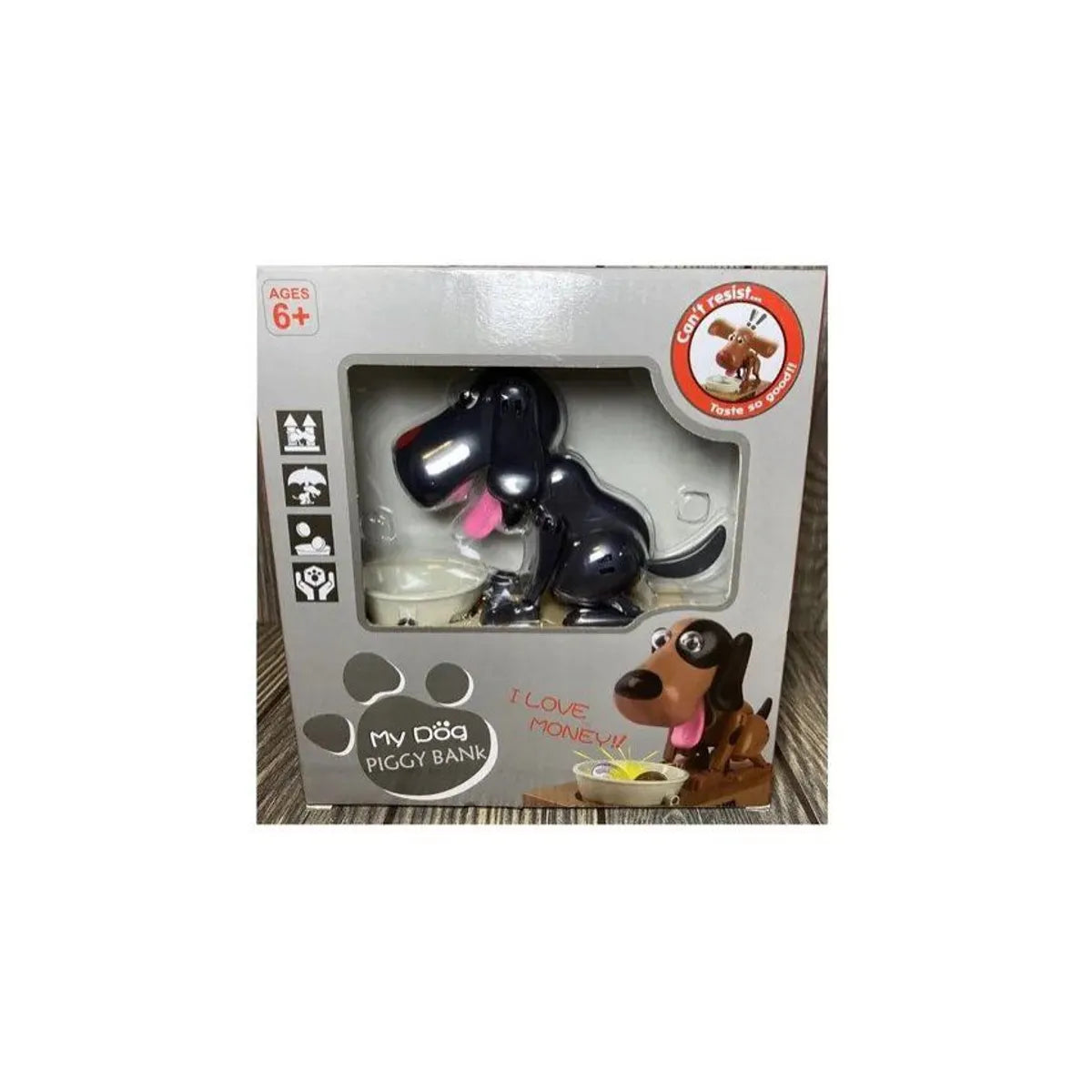 Alcancía perrito come monedas